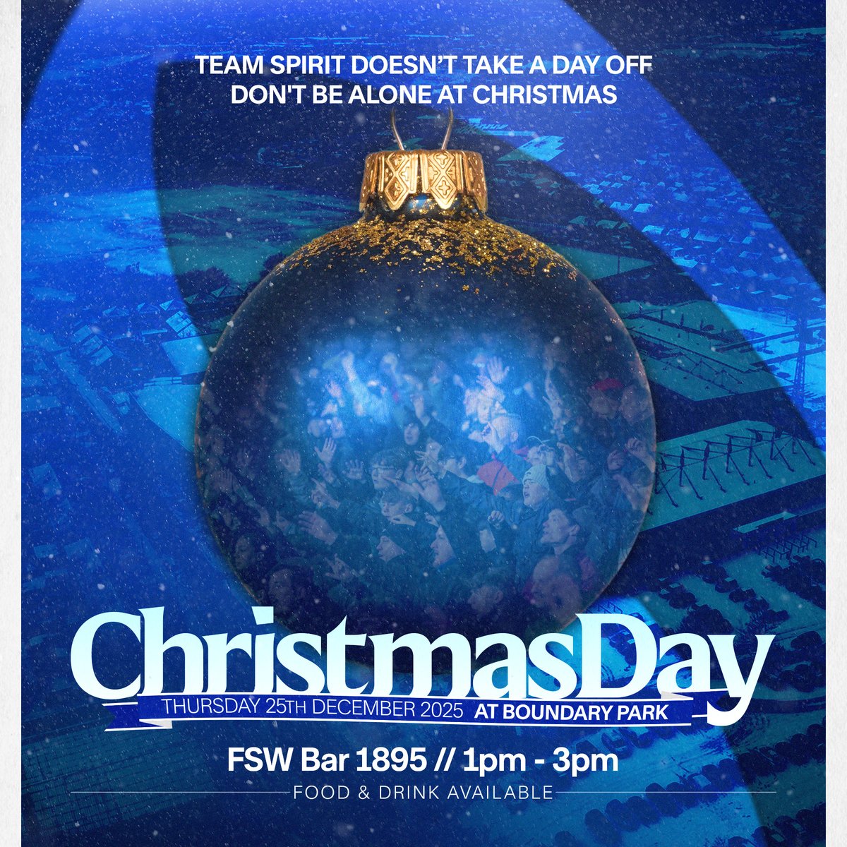 No-one should feel alone at Christmas. We're pleased to confirm the club will open its doors to the local community on Christmas Day. #oafc Full details: