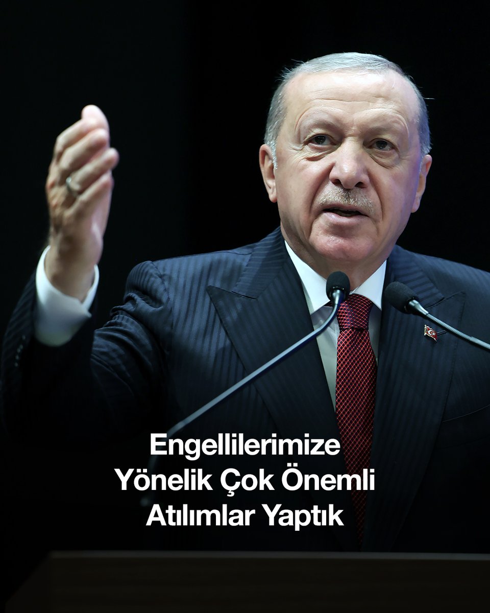 Son 23 senede “Engelsiz Bir Türkiye” için çok güçlü adımlar attık, çok önemli atılımlar yaptık. Bunu da engelli vatandaşlarımızı himaye edilmesi gereken kişiler olarak değil; bu ülkenin eşit, onurlu, üretken ve güçlü bireyleri olarak gördüğümüz için yaptık.