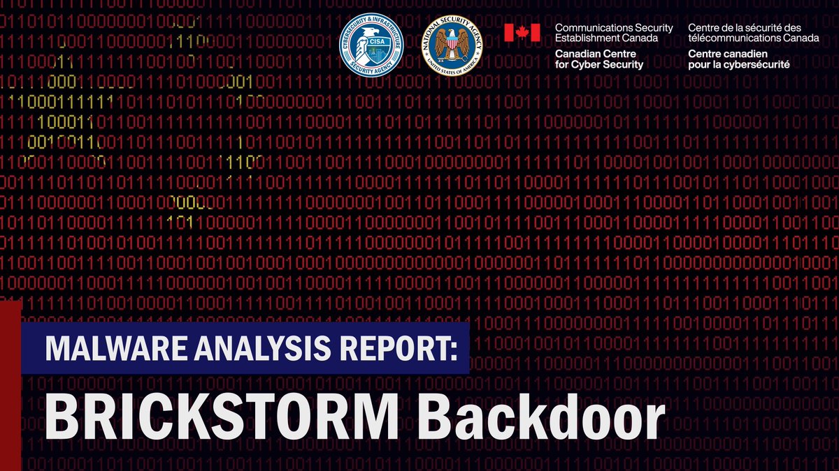 🚨 PRC state-sponsored actors are actively using BRICKSTORM malware to establish long-term persistence, specifically targeting VMware vSphere platforms. Act now: hunt for intrusions and apply mitigations detailed in our 🆕 Malware Analysis Report: 🔗