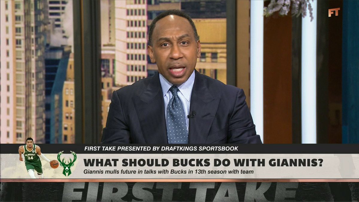 "The Milwaukee Bucks should trade Giannis Antetokounmpo. ... You are going nowhere with him, and it's not his fault." Stephen A Smith shares his thoughts on Giannis and his future with the Bucks 👀