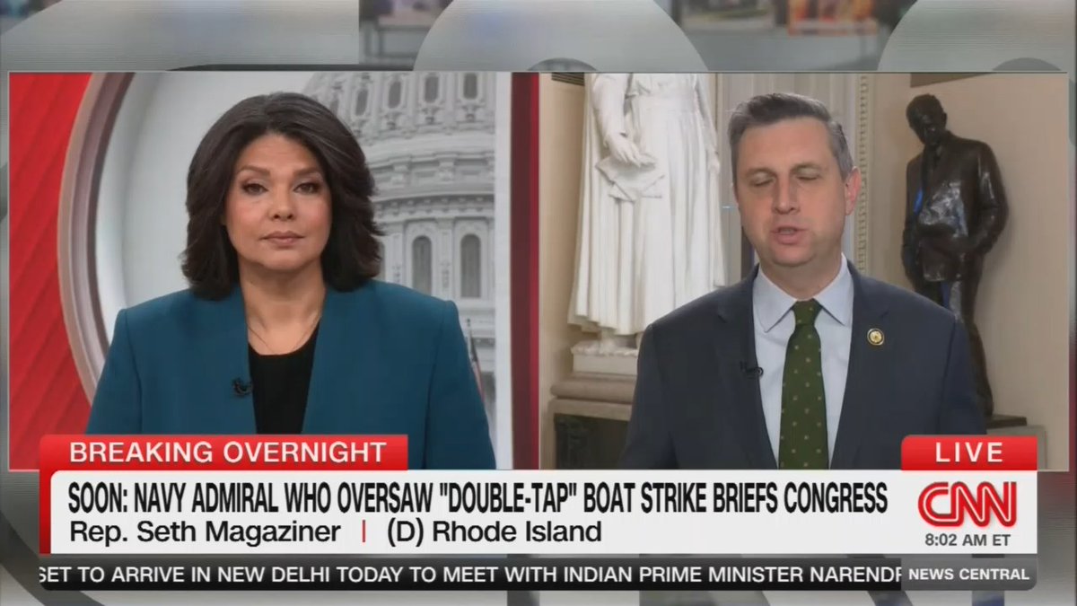 Rep. Magaziner: The vast majority of illegal drugs that come into the US do not come from Venezuela. They come from other sources. And of course, Trump just pardoned an actual narco-terrorist. This is not about the drugs. This is about oil