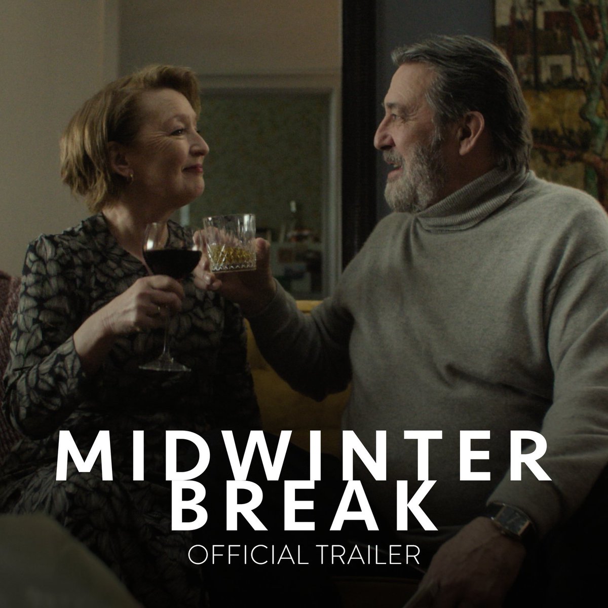 The official trailer for ‘MIDWINTER BREAK’ starring Lesley Manville and Ciarán Hinds has been released. In theaters on February 20th.