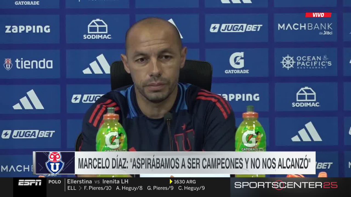 "EL PRÓXIMO AÑO TENGO QUE SER CAMPEÓN" Marcelo Díaz, capitán de Universidad de Chile, aseguró que la próxima temporada sí o sí tiene que conseguir el título: "Dejamos pasar muy buenas oportunidades este año" ▶️ Mira #SportsCenter en el Plan Premium de #DisneyPlus.