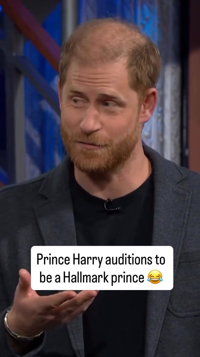 Prince Harry is picking up where Meghan left off! Showing his acting chops, the Duke of Sussex made a surprise appearance on The Late Show with Stephen Colbert, claiming he’d make the perfect prince in a Hallmark Christmas movie 😂 #princeharry #royalfamily #meghanmarkle 📽️: Stephen Colbert
