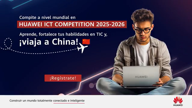 Huawei ICT Competition significa mucho más que ganar; participa y ten la oportunidad de tener: - Formación con expertos de la industria - Networking internacional - Oportunidades de carrera y becas Conoce los detalles y regístrate 👇