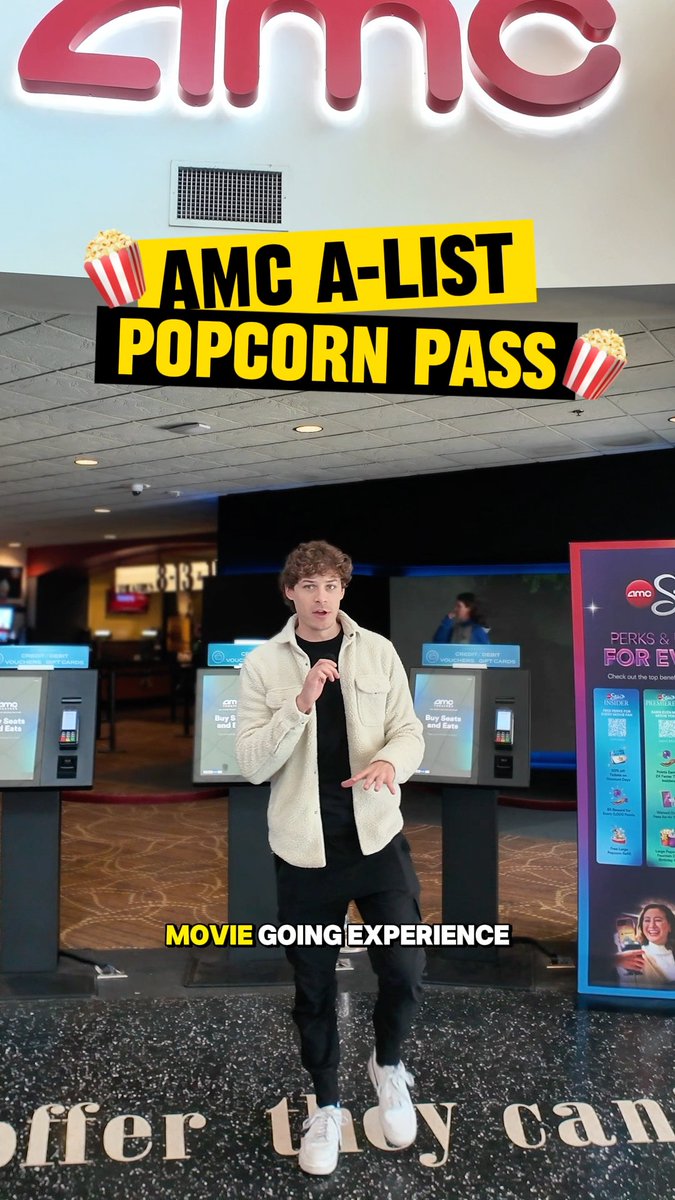 A-Listers like Patrick Dougall know the scoop: Movie-watching rituals are tastier with the 2026 AMC Popcorn Pass. Get yours &amp; enjoy 50% off a large 🍿 every day: