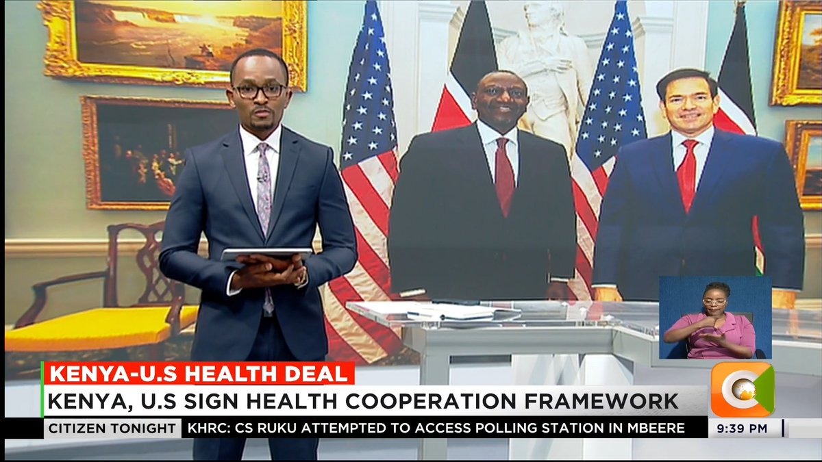 Kenya-U.S Health Deal: Kenya, U.S sign health cooperation framework U.S to invest directly in govt health institutions, not NGOs US will commit Ksh.208B to Kenya over the next five years President Ruto secured Ksh.129B debt-for-food swap deal #CitizenTonight