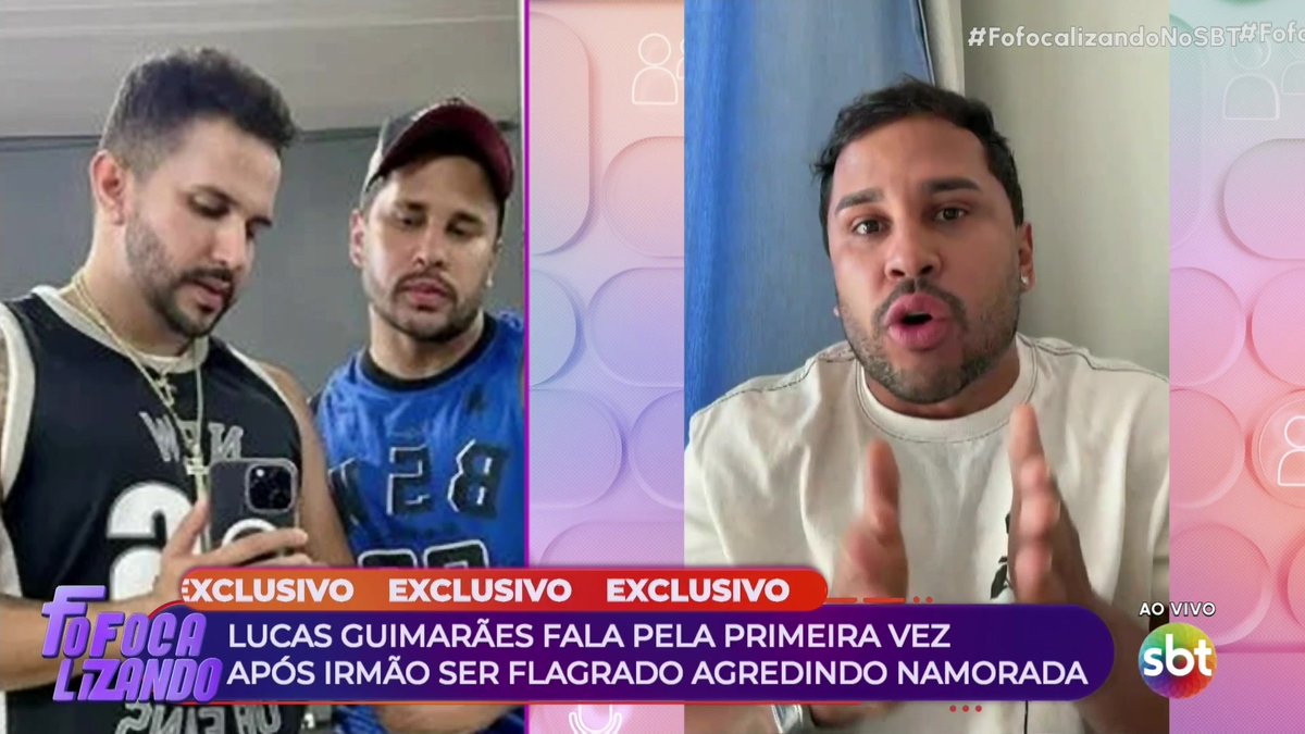 Lucas Guimarães fala AO VIVO sobre imagens que flagraram Babal Guimarães agredindo a namorada #FofocalizandoNoSBT