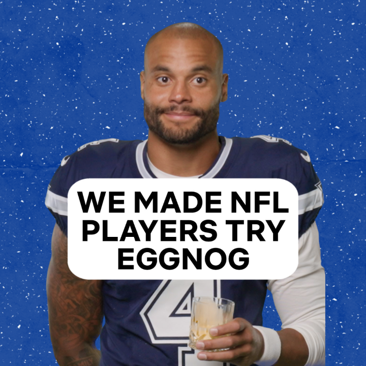 NFL players trying egg nog 😭