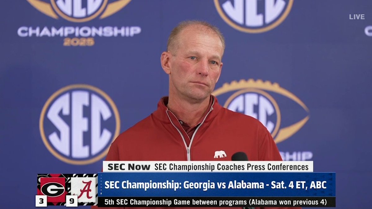 "We are extremely happy at Alabama. ... There's never been any link, any conversation, any interest either way. I'm glad we can put that to bed right now." Kalen DeBoer's response to being asked about the Penn State job.