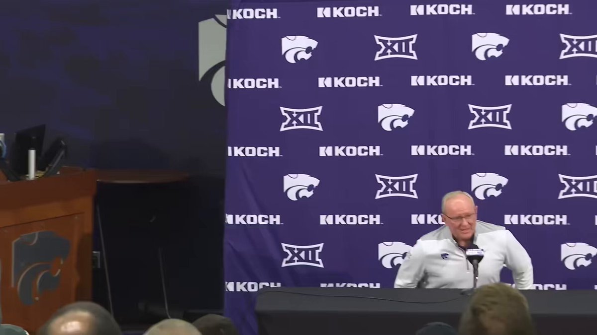 Kansas State Athletic Director Gene Taylor held back tears at Chris Klieman’s retirement announcement while sharing his frustration with the state of college athletics. “You just saw one of the greatest guys in this industry walk out of this room…from the business that he loves…and he’s doing it because of where we are in this industry.”