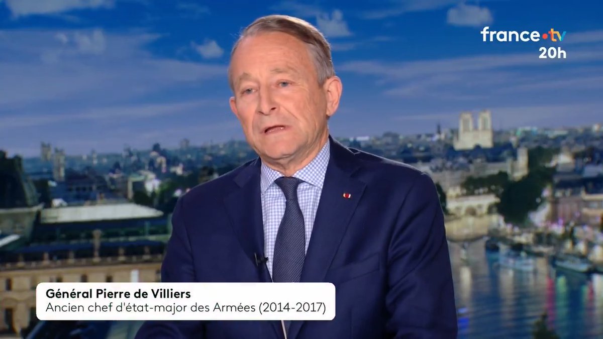 🔴🗣 "La guerre est de retour après 80 ans de paix et nos démocraties européennes ne l'ont pas vue venir" alerte le Général Pierre de Villiers, ancien chef d'état-major. #JT20h