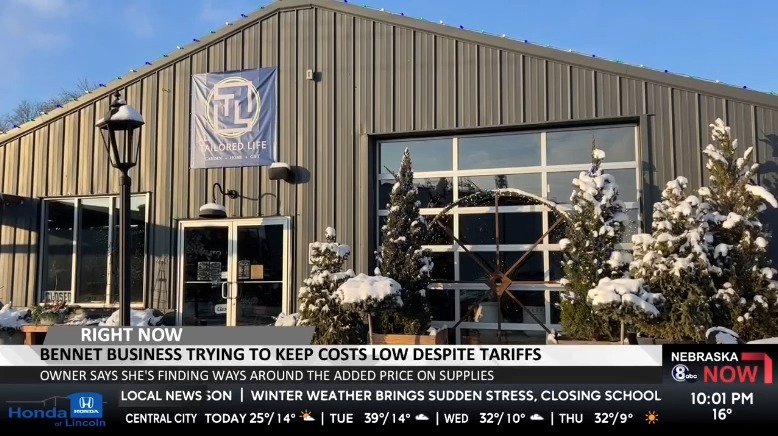 Christmas store owner on the impact of Trump's tariffs: "After everything that we've ordered, they're just going to add the tariff to that... It's unavoidable, so we're going to have to pay it. But if we can get items that are on sale or buy in bulk so that we can drop the price down a little bit, those are sort of ways that we're trying to combat the tariffs."