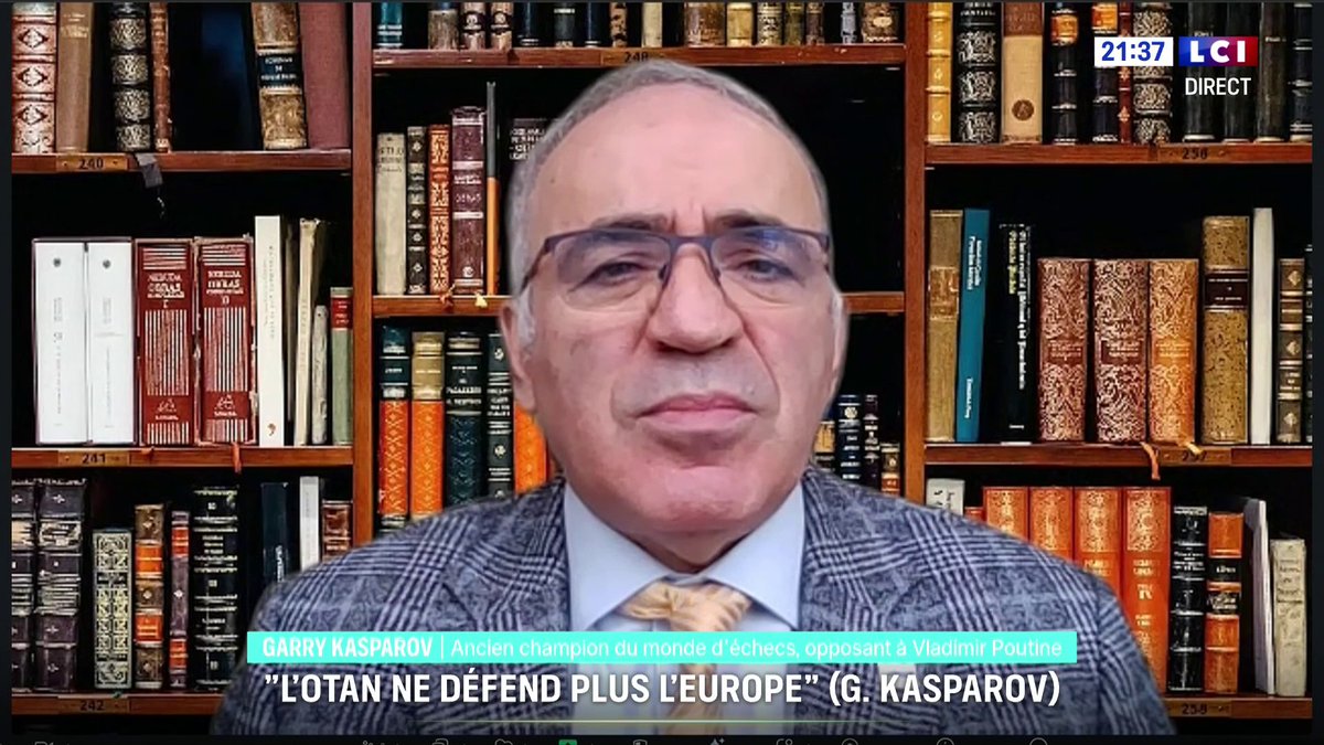 🗣️ "L'Otan a été construite pour protéger l'Europe libre contre l'agression russe... Mais l'Otan ne défend plus l'Europe, l'Ukraine se bat seule, elle se bat seule pour l'Europe" : Garry Kasparov 📺 Suivez notre soirée spéciale sur LCI avec Darius Rochebin