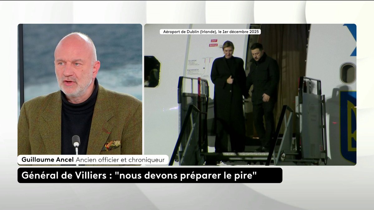 🔴 🗣️ "C'est un acte qu'on peut qualifier d'hostile, contre la trajectoire de l'avion ukrainien", estime l'ancien officier Guillaume ANCEL 🌊. L'avion de Volodymyr Zelensky aurait été pris pour cible par quatre drones lundi soir. Loïc de La Mornais #SurLeTerrain #Canal16