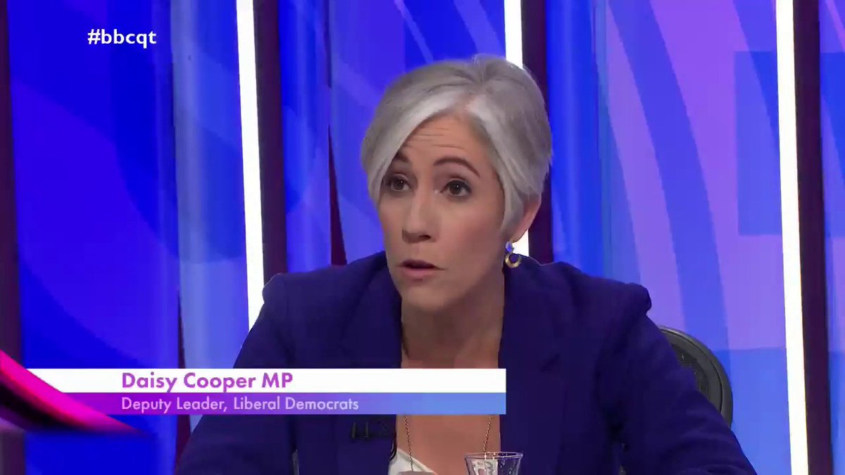 “The silent majority of British people are crying out for politicians to come up with practical solutions” Lib Dem Daisy Cooper says there is an “enormous frustration” with “broken promises” on migration, and calls for a doubling of asylum caseworkers to clear the backlog #bbcqt