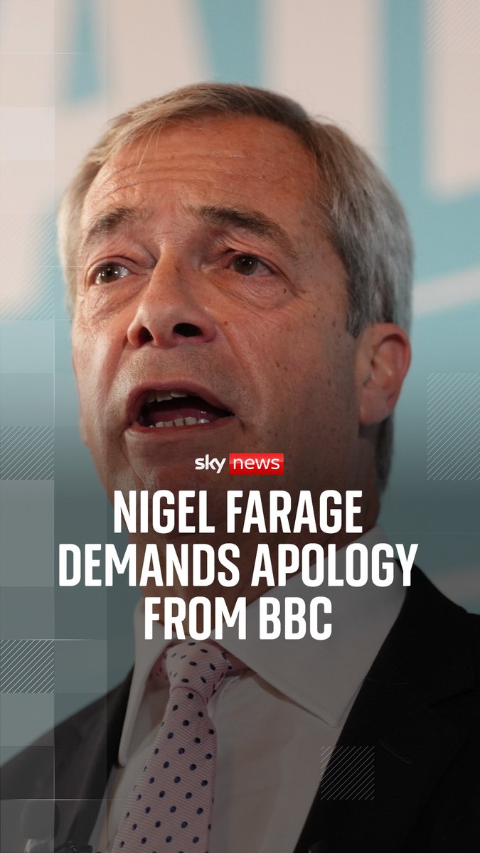 Nigel Farage has demanded an apology from the BBC over its reporting of claims he made racist comments when at school. It comes after Sir Keir Starmer said Farage needed to 'explain' himself after a newspaper published the allegations. 🔗