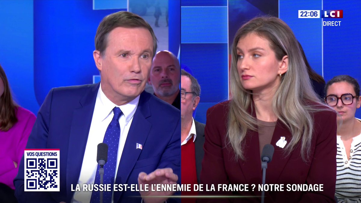 🗣️"J'estime comme Trump, que l'avenir de l'Europe, c'est de reprendre des relations économiques importantes avec la Russie" : Nicolas Dupont-Aignan souhaite que la France reprenne "une belle relation avec la Russie pour éviter la domination chinoise". 📺 Darius Rochebin sur LCI