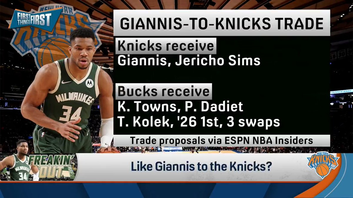 Like the idea of Giannis heading to New York? nick wright answers: “If that trade were to happen, the Knicks would be the overwhelming favorites in the East… And you could win the Title.”