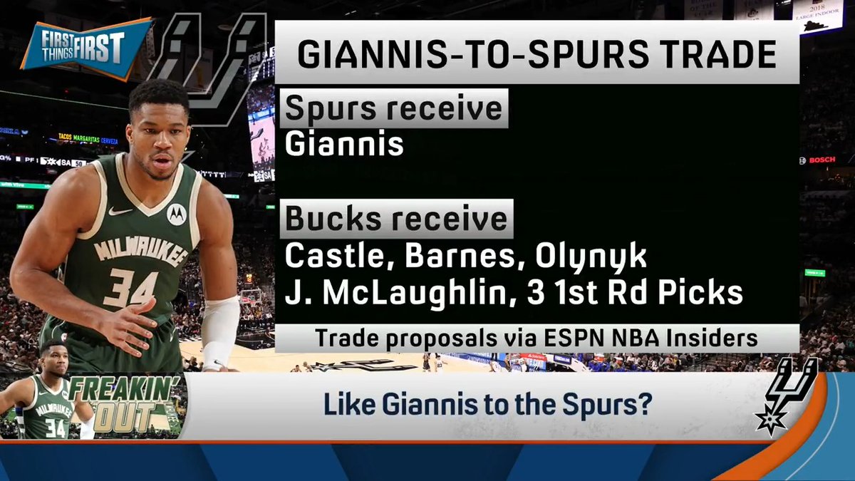 .Chris Broussard likes the idea of Giannis to the Spurs 👀 “This is what I want. I want him in Texas… Giannis and Wemby?”