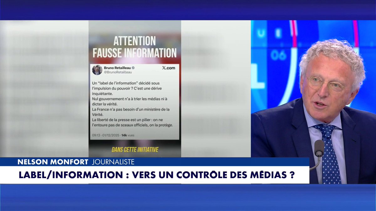 🔴🇫🇷 ALERTE INFO - Nelson Monfort prend position pour défendre la liberté d'expression et CONTRE la labellisation.