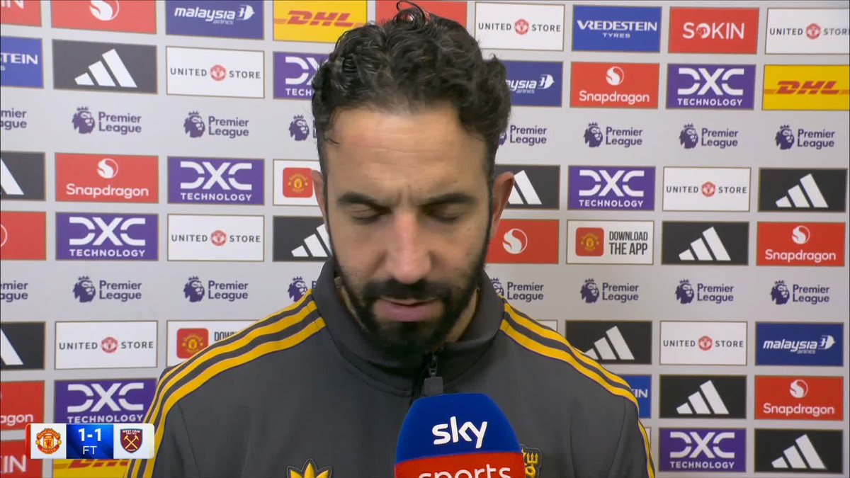 "We should be better with the ball" Ruben Amorim reacts after Manchester United drop points at home to West Ham 🗣️