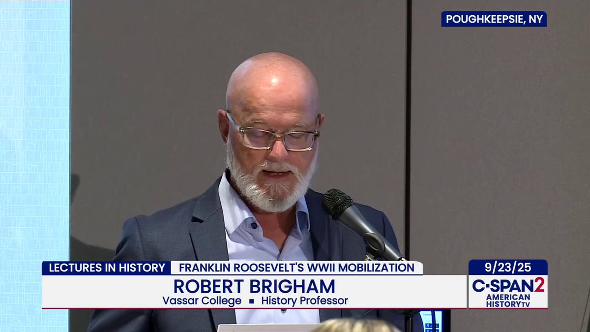 In 1939, the United States was an isolationist nation, with about 300,000 military personnel. Vassar College College professor Robert Brigham chronicles how President Franklin Roosevelt mobilized the U.S. to grow its military to over 12 million personnel by 1945. Watch this Saturday at 8:30 PM ET on CSPAN 2 CSPANhistory. Watch the full program online after it airs here: