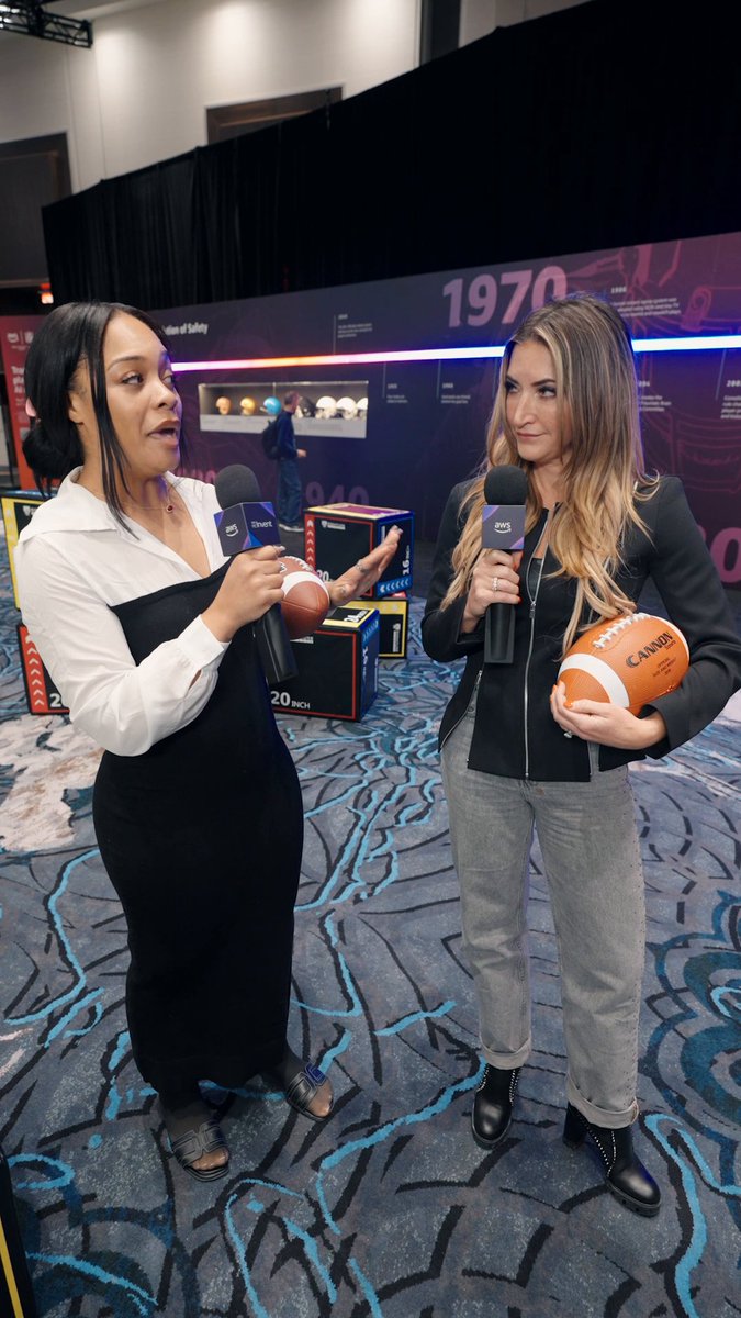 Talking shop with cynthia frelund during #AWSreInvent. What’s your favorite football team? Sound off in the comments.