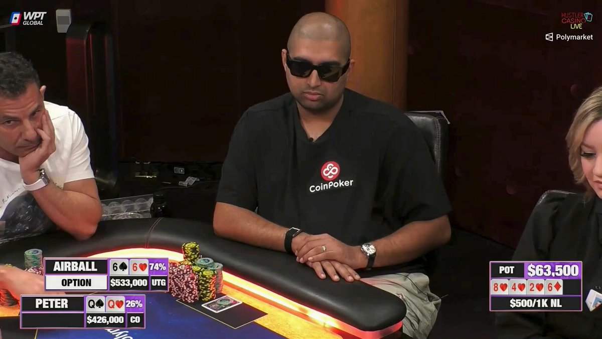 Few players would dare raise this river, but Nik Airball (Code AIRBALL) extracts MAX VALUE picking up on Peter's bet sizing.