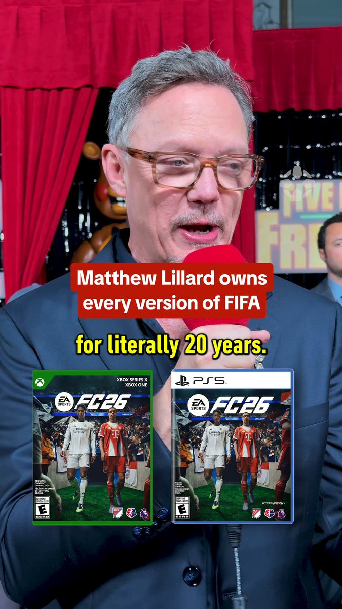 FNAF 2 star Matthew Lillard buys every FIFA game every year for Xbox AND PlayStation. #FNAF2
