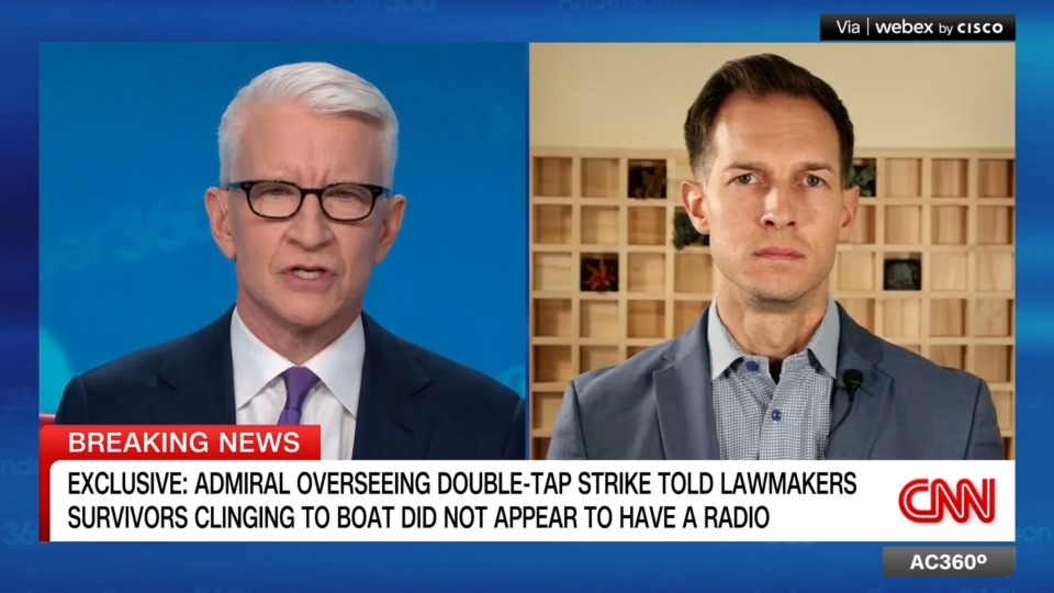 According to sources, the admiral who ordered a double-tap strike against an alleged drug boat said the survivors did not appear to be able to radio for help. "I know what drug interdiction looks like...it is not killing shipwrecked sailors," says Democratic Rep. Jake Auchincloss.