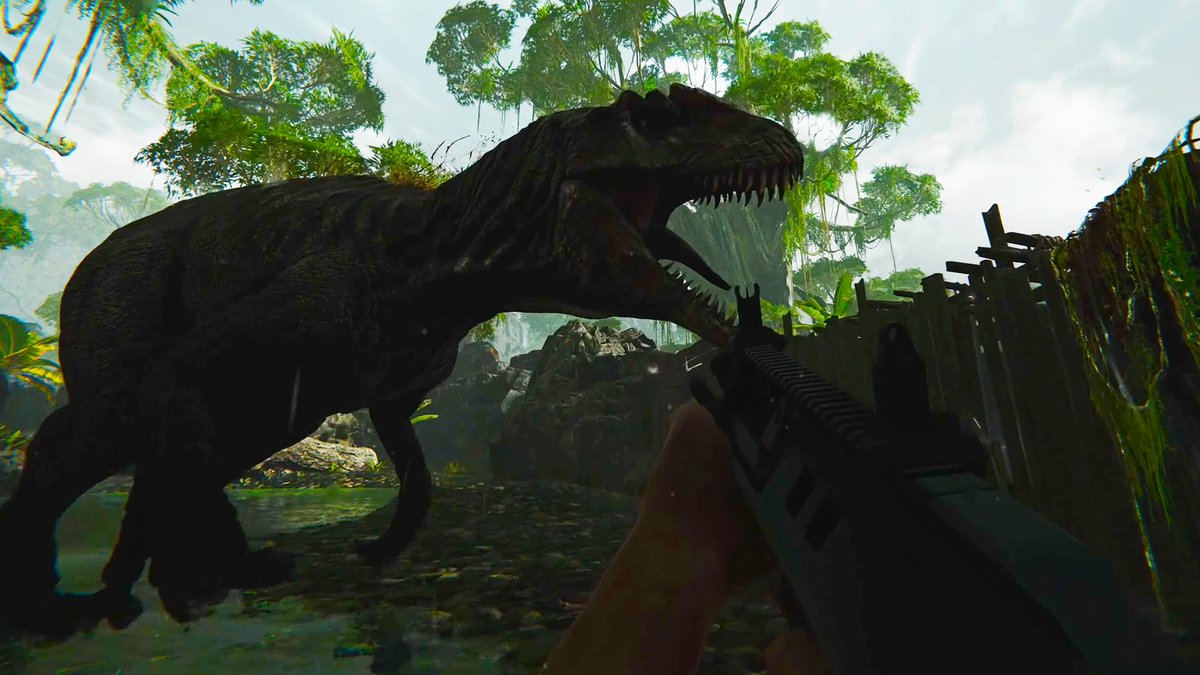 Ferocious, a first-person dinosaur survival action game, is available now for PC! 🦖
