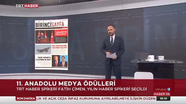 TRT'ye 2 dalda Anadolu Medya ödülü. 11. Anadolu Medya ödülleri belli oldu. TRT Kürdi "Yılın Kanalı" ödülünü alırken, TRT Haber Spikeri Fatih Çimen "Yılın Haber Spikeri" seçildi.