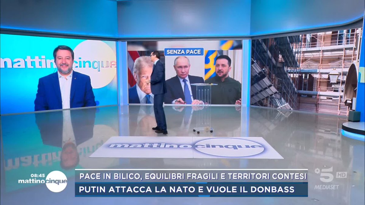 Ospite a #Mattino5 il Ministro Matteo Salvini