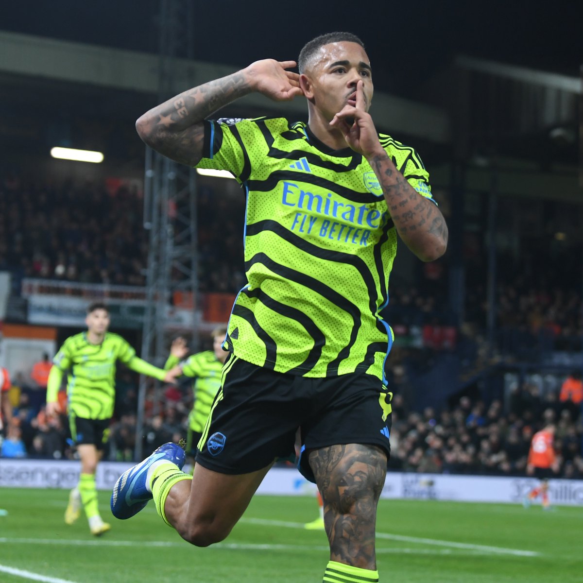 A lovely Gabriel Jesus header against Luton, two years ago today.