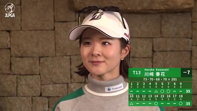 🎙ホールアウト後インタビュー🎙 🏌️‍♀️#川﨑春花 🏆POS：15位 📊SCORE：- 7 📈TODAY： -2 #QTファイナルステージ 🏆｜Round4 #JLPGA #女子ゴルフ