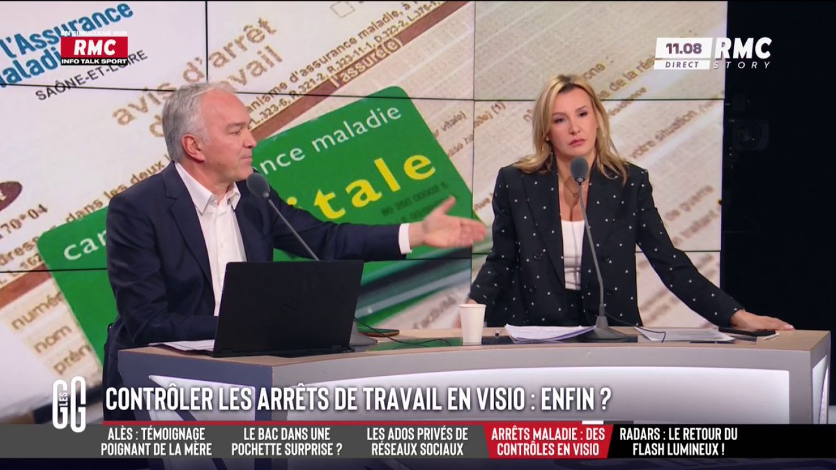 🩺 Contrôler les arrêts de travail en visio 🎙️ Olivier Truchot : "Tu mets la consultation à 80€, tu auras beaucoup moins de monde... Ça va calmer tout le monde, les fraudeurs, on va tous les avoir ! On connaît tous des collègues qui disent "je vais me mettre en arrêt"" #GGRMC