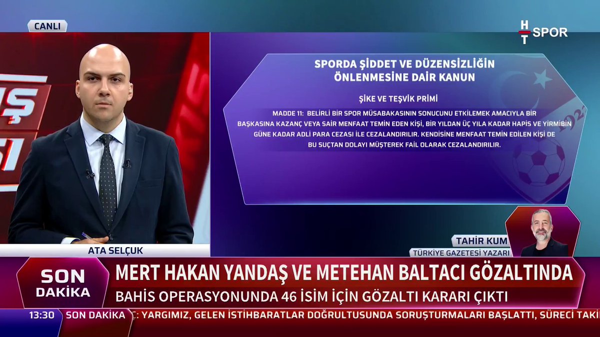 💥 Yeni hakem isimleri yolda! 🎙️ Tahir KUM: Biliyorsunuz ki 152 hakemin bahis oynadığı tespit edilmişti. Ancak bazı yasal bahis sitelerinden verilerin eksik geldiği konusunda TFF'nin şikayetleri olmuştu. Yeniden veri talep etmişlerdi. Bununla ilgili yeni yapılan incelemede, yeni hakem isimleri tespit edildi.