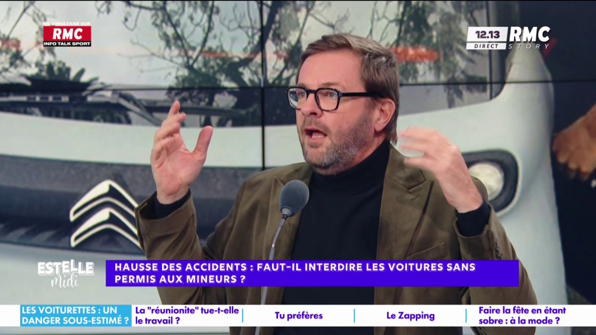 🚗 Voitures sans permis 🎙️ Lavrilleux Jerome : "Au Canada, ils vont au lycée en voiture ! En France, à 18 ans, on te refile la voiture de mamie sans airbag ! Le père, qui conduit bien, a la grosse BM avec tout mais le gamin prend la 205 qui n'a pas roulé depuis 10 ans" #EstelleMidi