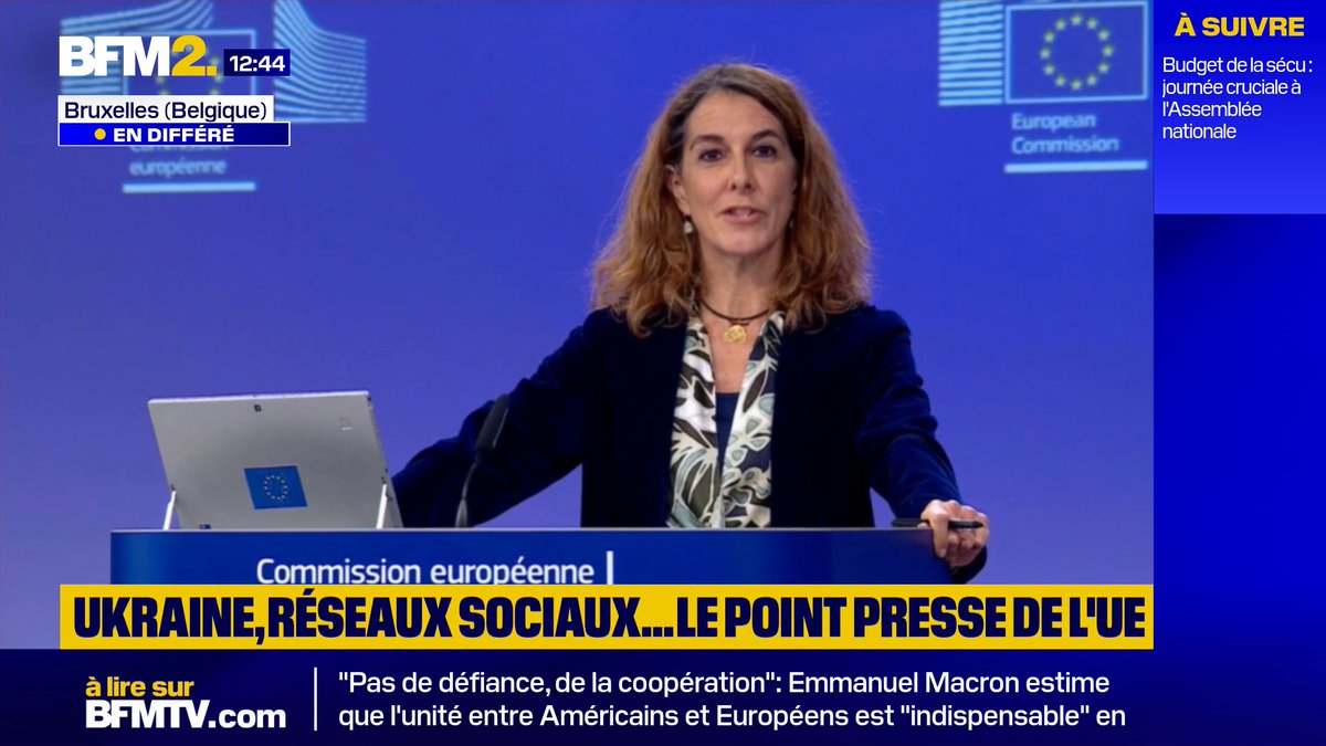 L'amende contre X n'a "rien à voir" avec de la censure, assure la Commission européenne #BFM2