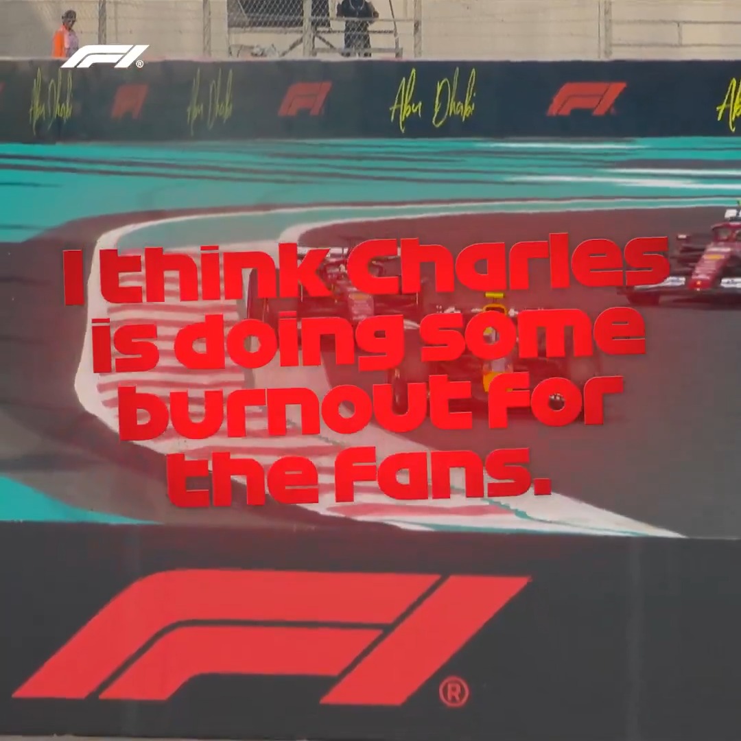 Charles chooses the worst time to spin in FP1 😅 #F1 #AbuDhabiGP