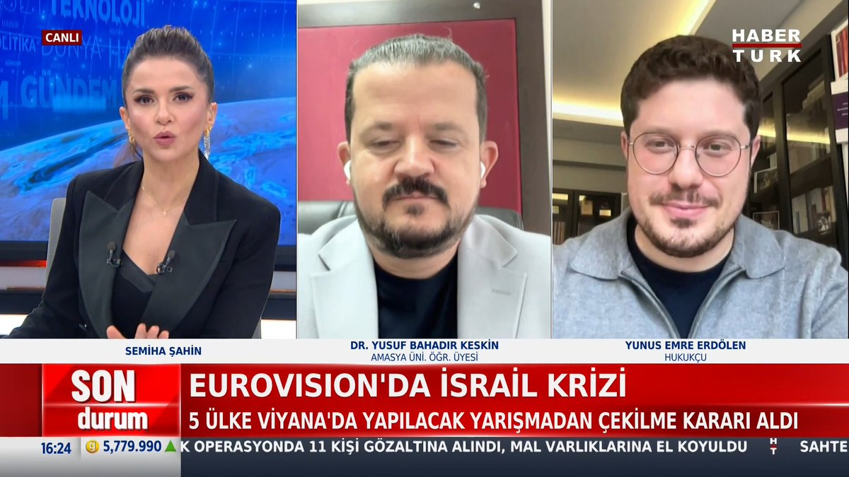 📌Eurovision'da İsrail krizi Hukukçu Yunus Emre Erdölen #HT360'ta değerlendirdi.
