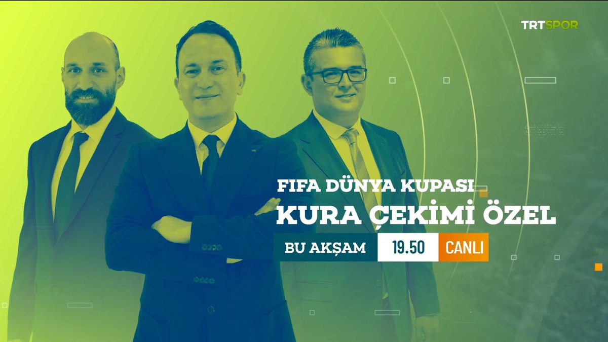 🇺🇸🇲🇽🇨🇦 2026 Dünya Kupası'nda gruplar belli oluyor. 🏆 🇹🇷 Dünya Kupası’na katılım hakkı kazanması halinde Milli Takımımızın da yer alacağı grup ve rakipleri, Türkiye’nin spor ekranında belli oluyor! 🤩 📅 Bugün 🕗 19.50 📺💻📱 TRT Spor