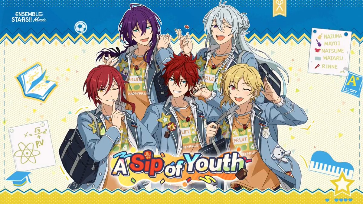 PV Release | A Sip of Youth Join the idols on an unforgettable journey of music and youth, and shine together on the stage of the School Festival! The special event kicks off on 12/07. Stay tuned for more exciting details! #EnsembleStarsMusic