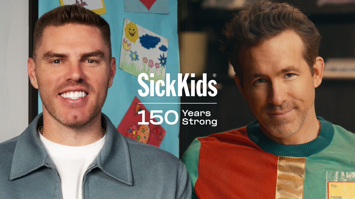 We never thought we'd cheer for Freddie Freeman either, but here we are. He's grown on us. Kind of like Ryan Reynolds' sweater. 😉 Help Ryan Help The Hospital for Sick Children (SickKids). Donate before December 24th and an anonymous donor will match donations up to $1,000,000: