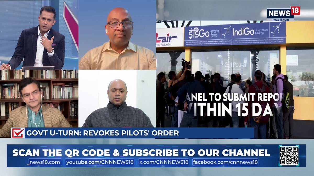 Unfortunately, the collusion theory is the only one that holds up in this case. IndiGo knew exactly what was going to happen: Abhijit Iyer-Mitra, Senior Fellow, IPCS Anand Narasimhan🇮🇳 | #TheRightStand #IndigoDelay #Indigoairlines #DGCA