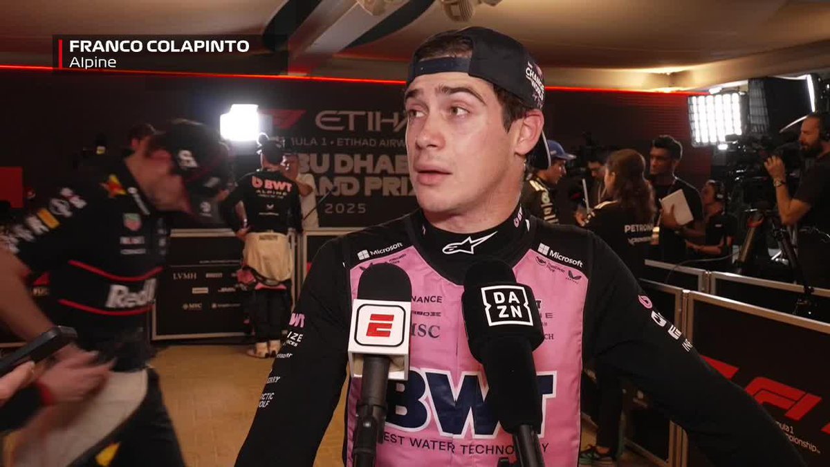 🗣️ ¡Franco Colapinto post prácticas! “No entiendo como los otros mejoran tanto y nosotros empeoramos tanto, es bastante raro.” “Me sentí mejor con el auto que es lo más importante.” 📹 ESPN Argentina #AbuDhabiGP🇦🇪