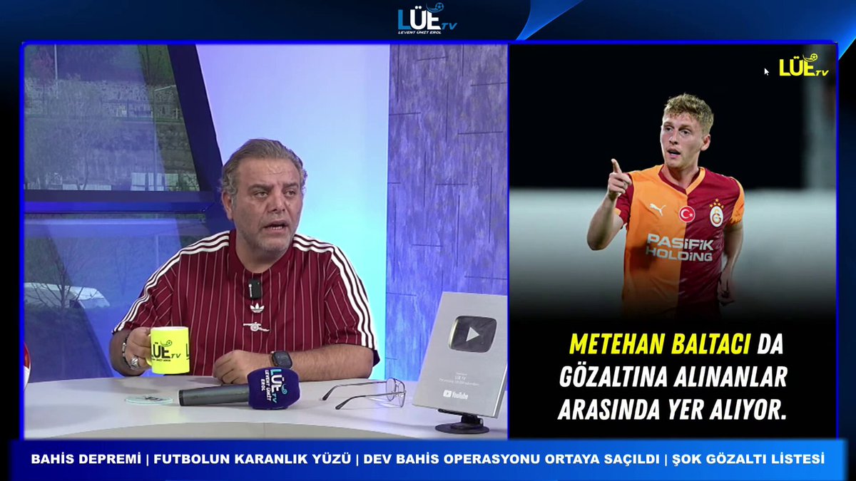 💥🗣️ Levent Ümit Erol: Bu işin rengi yok. Bir kere oynamışsın Beş kere oynamışsın. Ben öğrendim. Sözleşmeler imzalandığı zaman bu tebligat var. Bahis oynamak yasaktır, bu kadar basit.