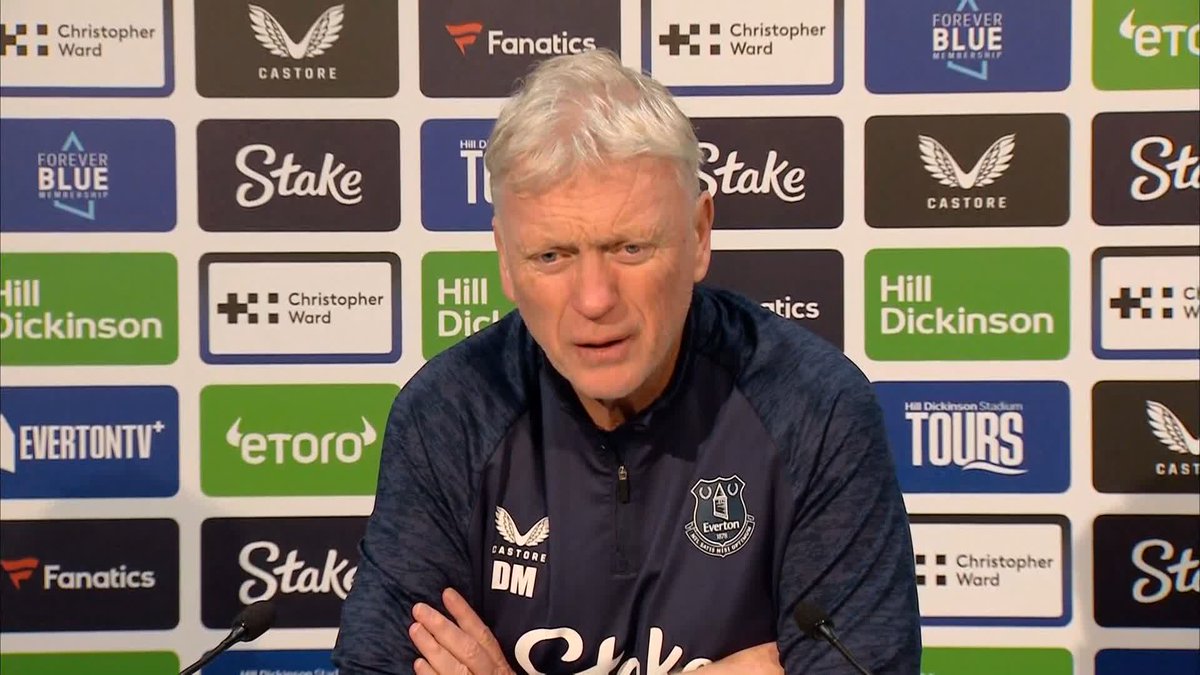 "We're really short" David Moyes says his squad are lacking numbers for Saturday's game against Nottingham Forest with Michael Keane a doubt and Tim Iroegbunam suspended 🔵