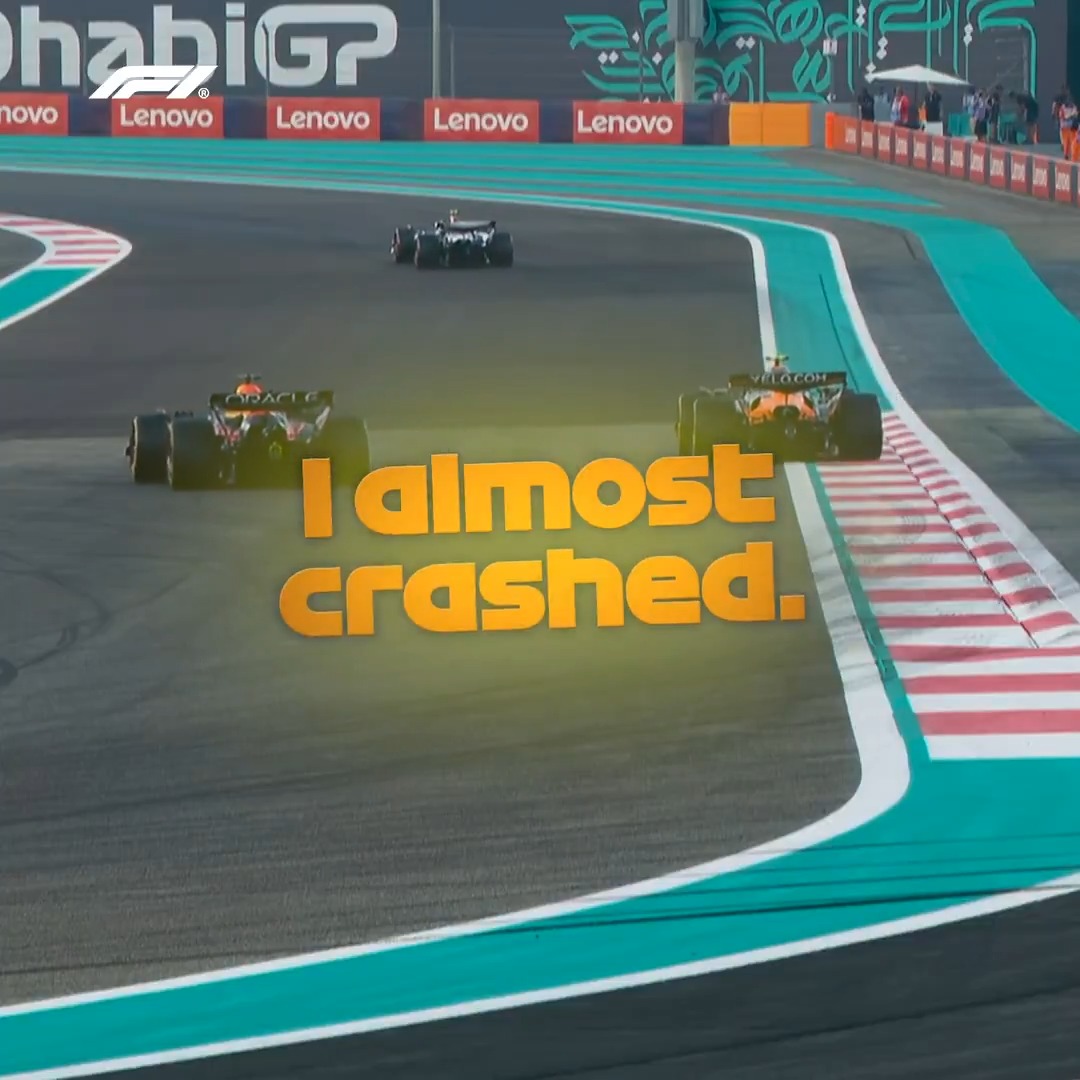 Lando on a push lap, Max going slow... no harm done! #F1 #AbuDhabiGP
